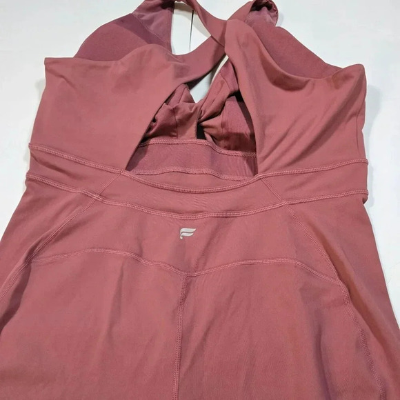 Fabletics PureLuxe Women Twist front oasis size XXL V-Neck Cutout Jumpsuit mauve - Picture 9 of 16